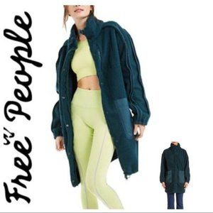 FREE PEOPLE Glacier Fleece JACKET Long Cardigan